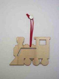 Christmas Wooden Train Ornament 