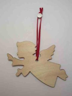 Christmas wooden angel ornament